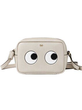 Anya Hindmarch Mini Eyes Crossbody Bag Chalk Circus Beige